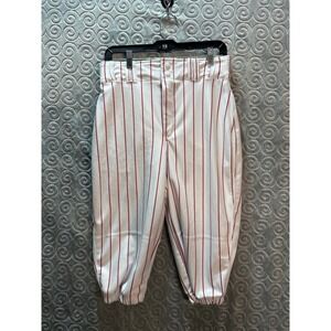 Champro Adult Baseball Softball Pants White Red Stripe Medium Pinstripe
